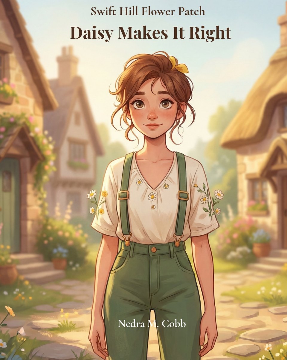 Cover of Daisy Makes It Right, the Swift Hill Flower Patch prequel, by Nedra M. Cobb